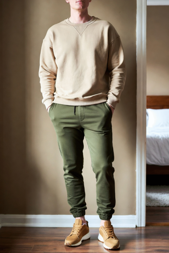 Beige sweatshirt and joggers