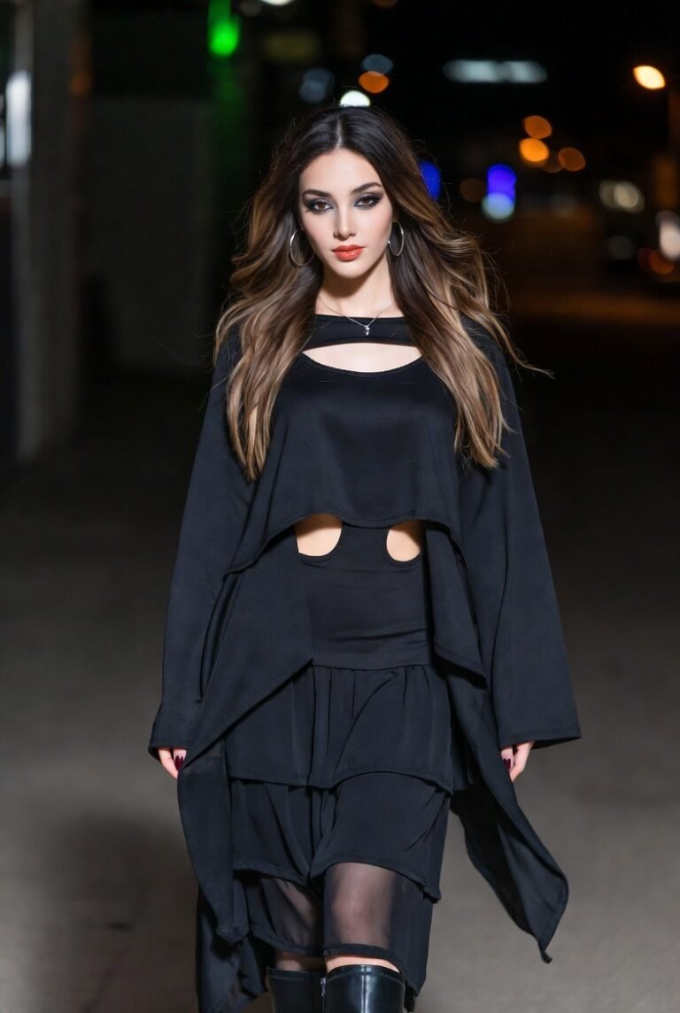 Halloween costume ideas for women using a stylish black outfit