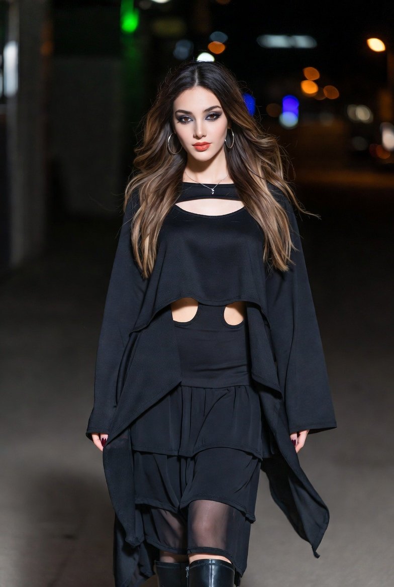 Halloween costume ideas for women using a stylish black outfit