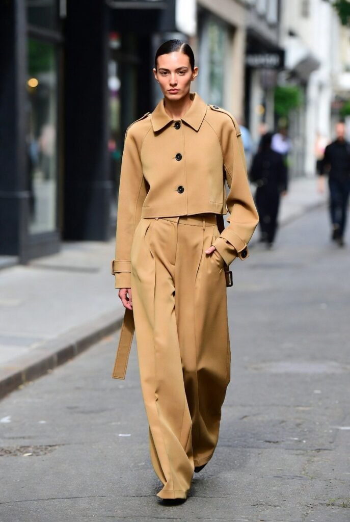 statement outerwear 2026 cropped trench coat