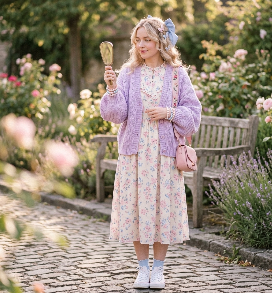 soft girl aesthetic outfits floral dress style