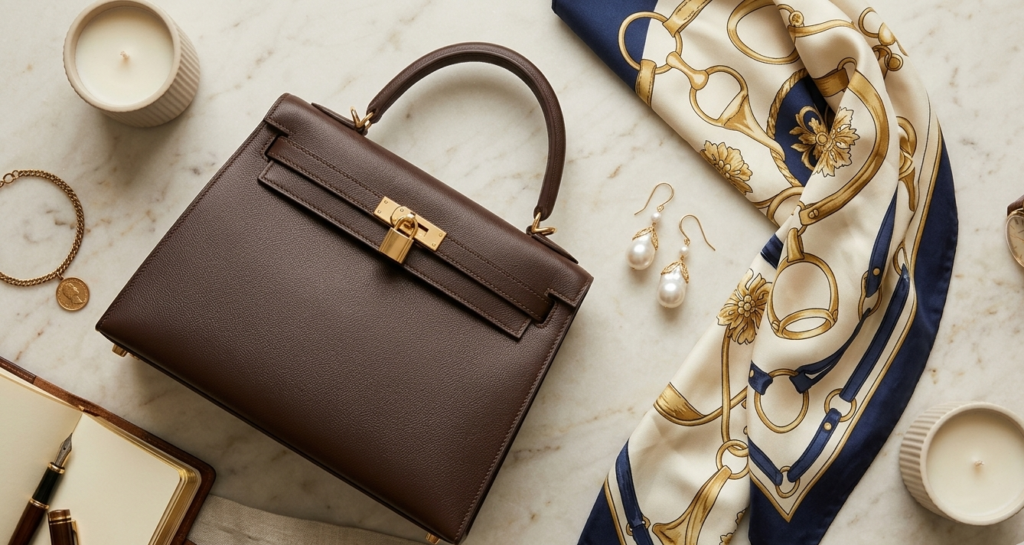 old money outfits women accessories pearl earrings silk scarf