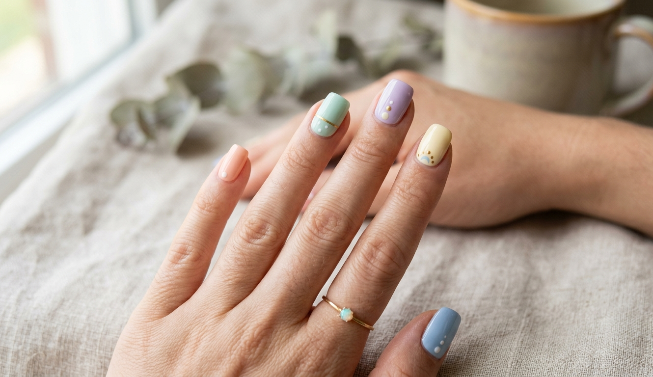 simple nail art designs pastel minimal beginner nails