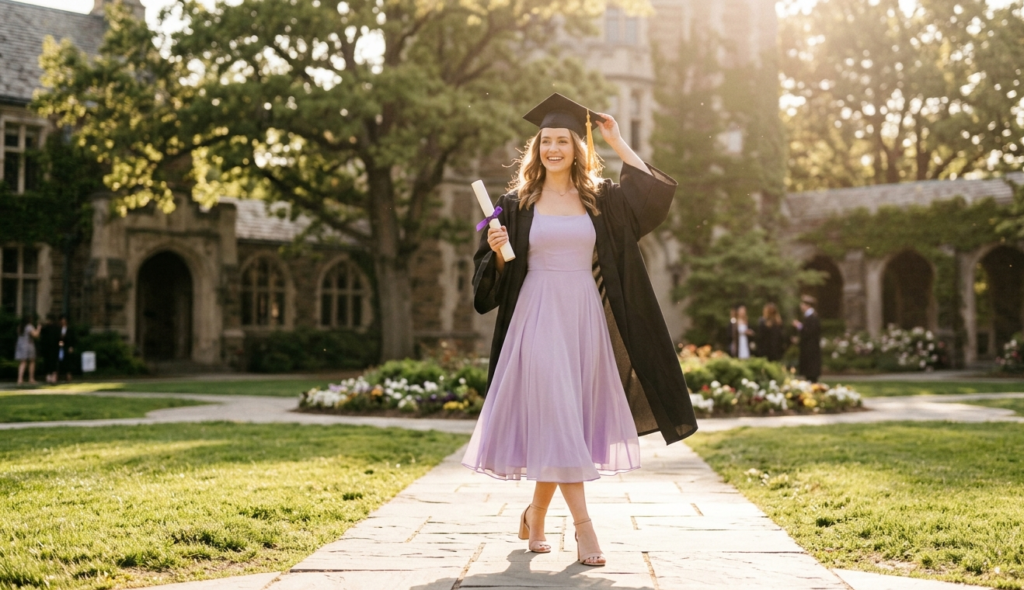 graduation outfit ideas for women pastel dress
