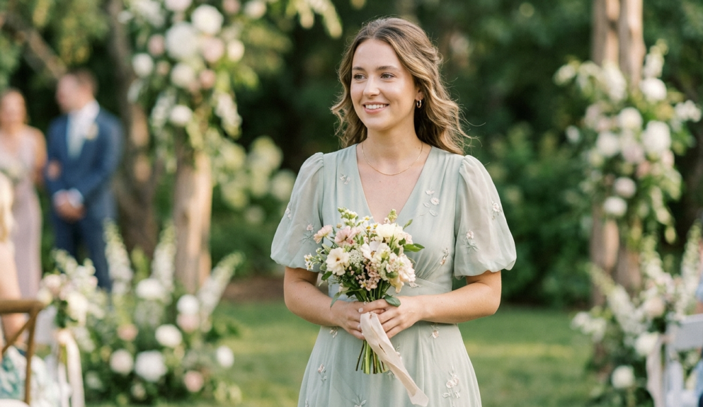 wedding guest outfit ideas for women pastel dress