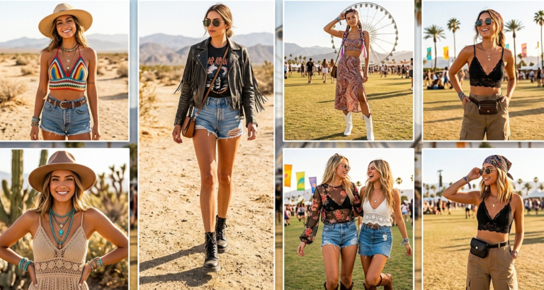 coachella outfit ideas for women collage festival style